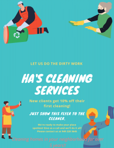 Nhận dọn dẹp và vệ sinh nhà cửa