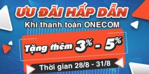 Mua thẻ game - Tặng ngay 3% - 5% Khi Thanh Toán Qua Onecom