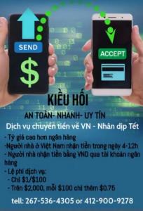 KIỀU HỐI -Dịch vụ chuyển tiền USA về VN