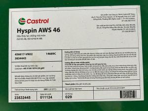 Dầu Thủy Lực Castrol Hyspin AWS 46 Chính hãng, Giá Tốt