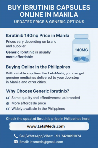 Buy Generic Ibrutinib Capsules in Metro Manila, Cebu, Davao